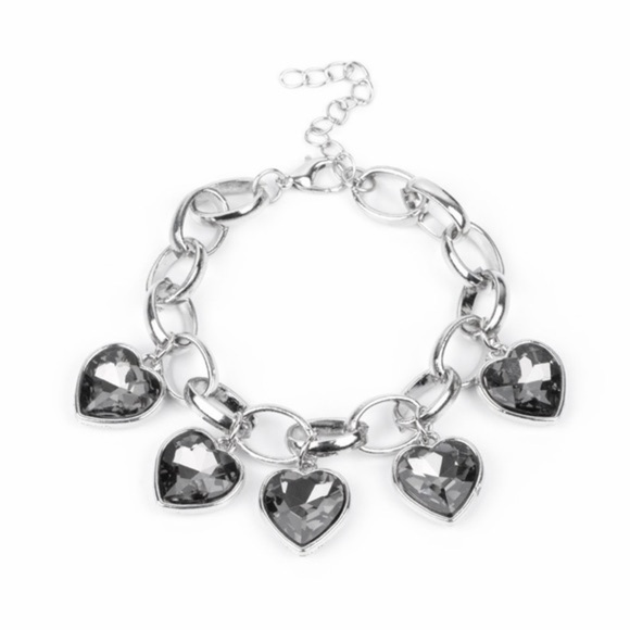 Paparazzi Silver Heart Charm Bracelet - Picture 2 of 4